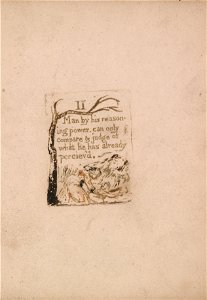William Blake - There Is No Natural Religion, Plate 4, II Man by his reasoning power . . . . (Bentley a5) - Google Art Project