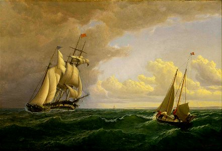 William Bradford - Whaler off the Vineyard (1859)