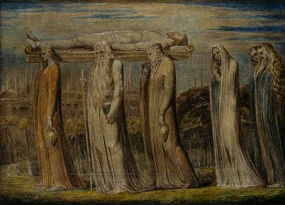 William Blake (1757-1827) - The Body of Christ Borne to the Tomb - N01164 - National Gallery. Free illustration for personal and commercial use.