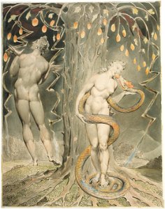 William Blake - The Temptation and Fall of Eve (Illustration to Milton's Paradise Lost) - Google Art Project