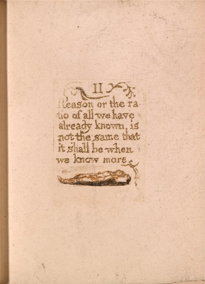 William Blake - There Is No Natural Religion, Plate 11, II Reason or the ratio . . . .  (Bentley b4) - Google Art Project