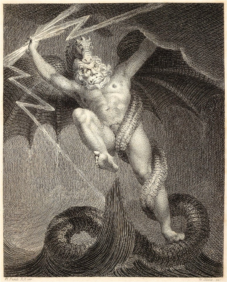 William Blake after Fuseli Drawing - Tornado