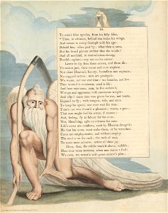 William Blake - Young's Night Thoughts, Page 24, Time, in Advance, behind Him Hides His Wings - Google Art Project