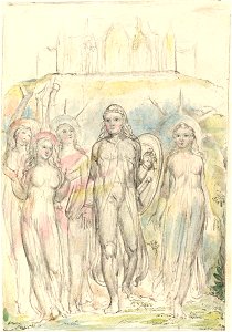 William Blake - Christian with the Shield of Faith