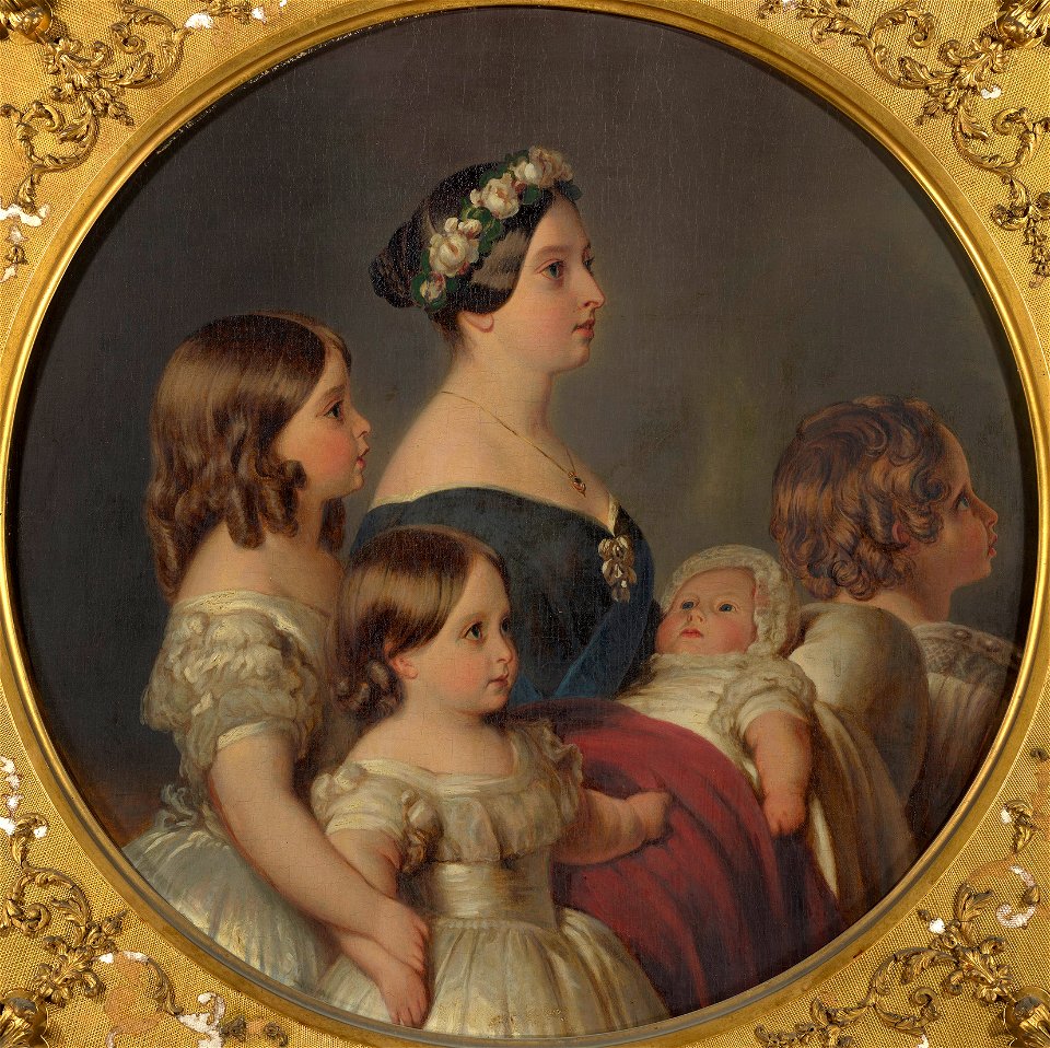 William Corden the Younger (1819-1900) - Queen Victoria (1819-1901) with her four eldest children - RCIN 402493 - Royal Collection