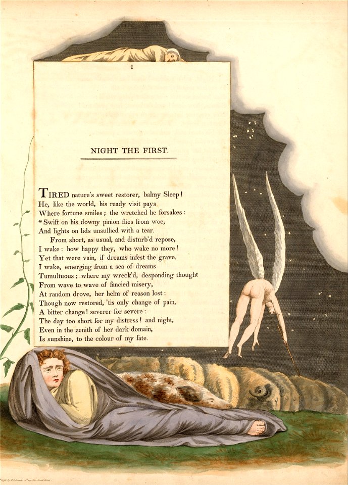 William Blake illustration to Night Thoughts Plate 01