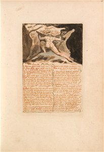 William Blake - The First Book of Urizen, Plate 13, Chap- IV - 1 Ages on Ages Roll'd over Him.... (Bentley 10) - Google Art Project