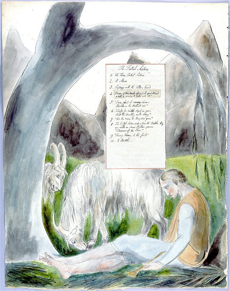 William Blake - The Poems of Thomas Gray, Design 66 The Bard 14