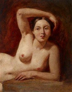 William Etty (1787-1849) - Half-Figure of a Female Nude Reclining - 515885 - National Trust
