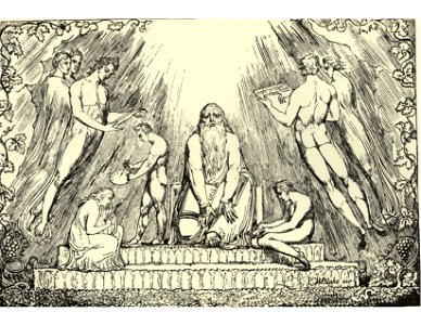 William Blake Enoch Lithograph 1807