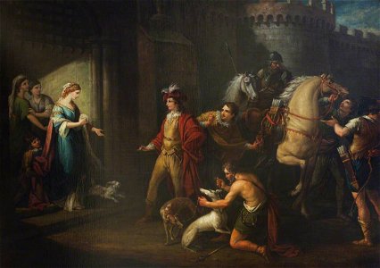 William Hamilton (1751-1801) - King Edgar's First Interview with Queen Elfrida (Aelfryth) - 653229 - National Trust