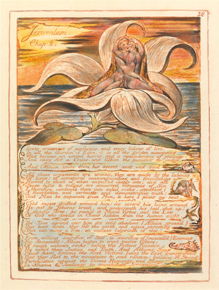 William Blake - Jerusalem, Plate 28, Jerusalem , Chap. 2.... - Google Art Project