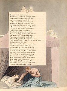 William Blake - Young's Night Thoughts, Page 23, We Censure Nature for a Span Too Short - Google Art Project