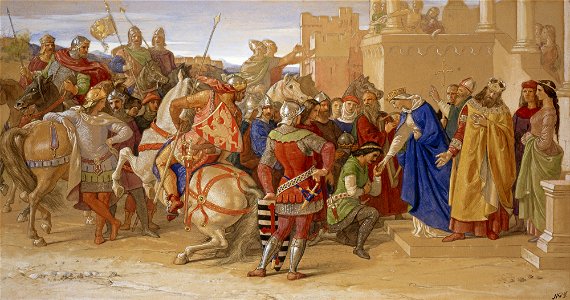 William Dyce - Piety- The Knights of the Round Table about to Depart in Quest of the Holy Grail - Google Art Project. Free illustration for personal and commercial use.