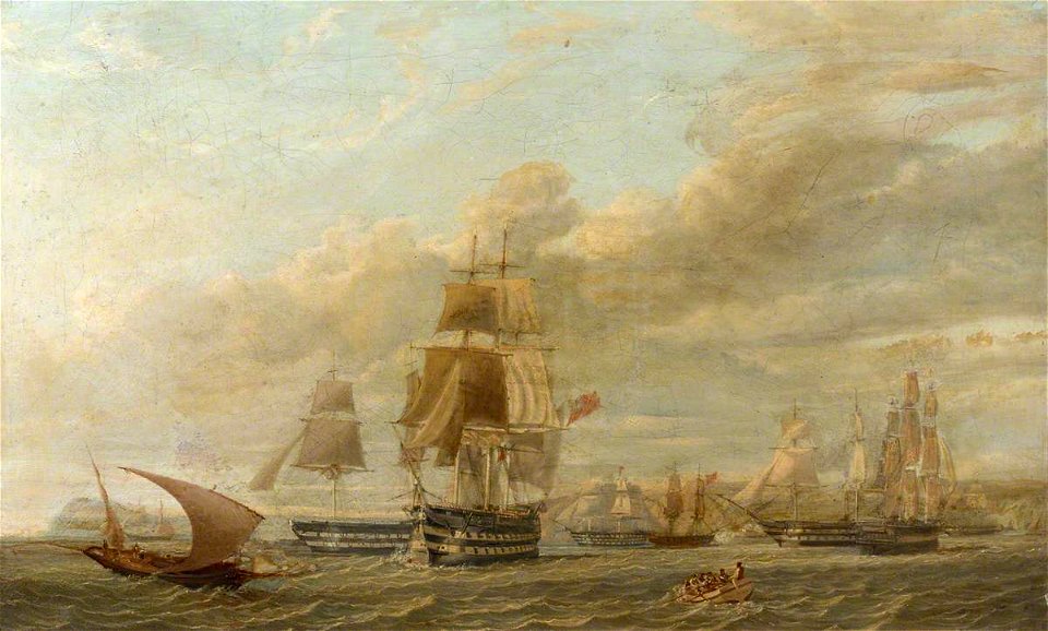 William Calmody Nowell (c.1806-1883) - The British Fleet in the Mediterranean - BHC1255 - Royal Museums Greenwich