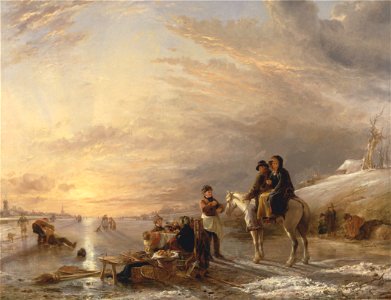 William Collins - Frost Scene - Google Art Project. Free illustration for personal and commercial use.