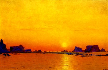 William Bradford Ice Floes Under The Midnight Sun