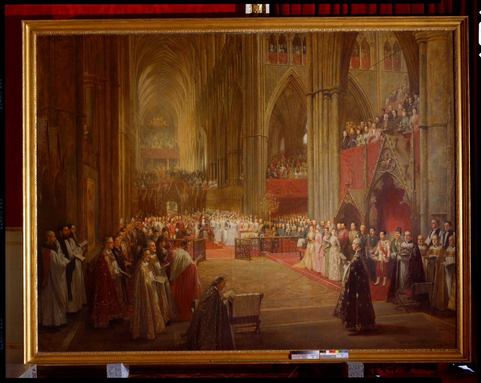 William Ewart Lockhart (1846-1900) - Queen Victoria's Golden Jubilee Service, Westminster Abbey, 21 June 1887 - RCIN 404702 - Royal Collection