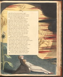 William Blake - Young's Night Thoughts, Page 49, As if the sun could envy, check'd his beam - Google Art Project