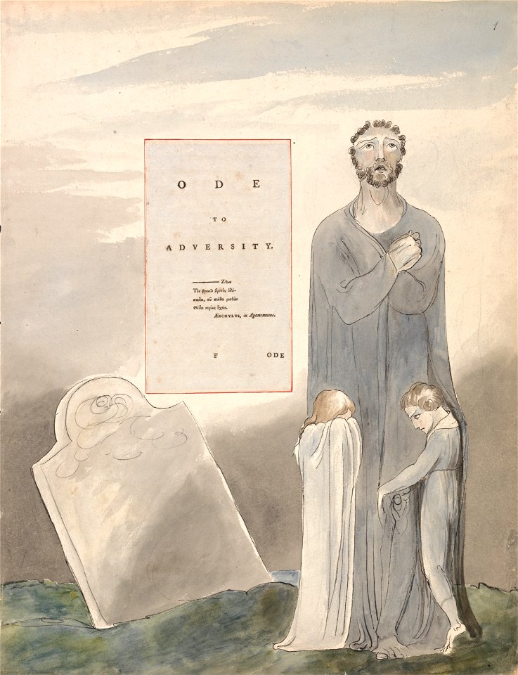 William Blake - The Poems of Thomas Gray, Design 35, Ode to Adversity. - Google Art Project