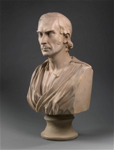 William Ellery Channing by John Cruikshanks King, 1841, painted plaster bust on a painted plaster socle, from the National Portrait Gallery - NPG-NPG 2010 67v2Channing int