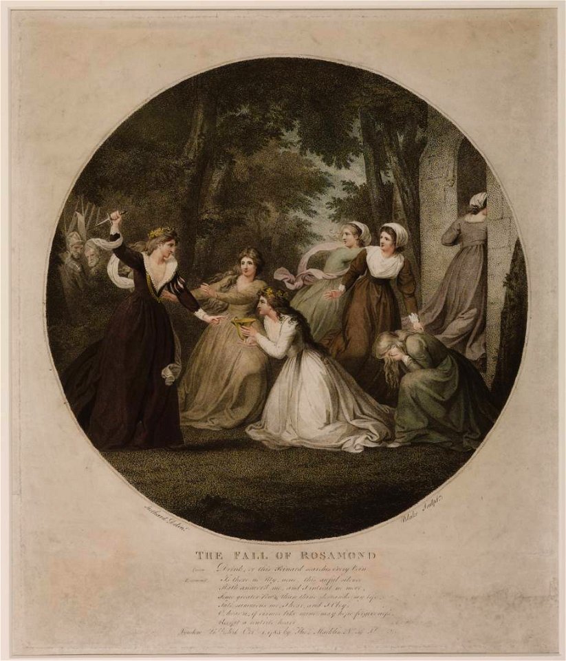 William Blake The Fall of Rosamund after Thomas Stothard 1783