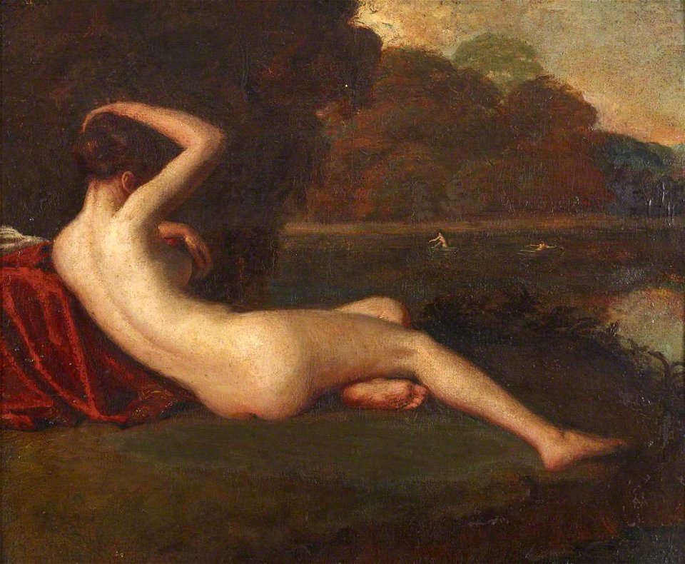 William Etty (1787-1849) (style of) - A Female Nude by a Lake - 515729 - National Trust