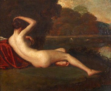 William Etty (1787-1849) (style of) - A Female Nude by a Lake - 515729 - National Trust