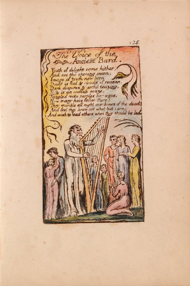 William Blake - Songs of Innocence and of Experience, Plate 25, The Voice of the Ancient Bard (Bentley 54) - Google Art Project