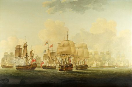 William Elliott (d. 1792) - A Naval Review - RCIN 405921 - Royal Collection