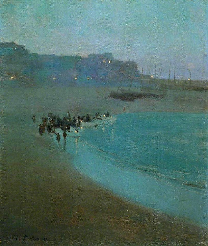 William E. Osborn (1868-1906) - Beach at Dusk, St Ives Harbour - T03649 - Tate