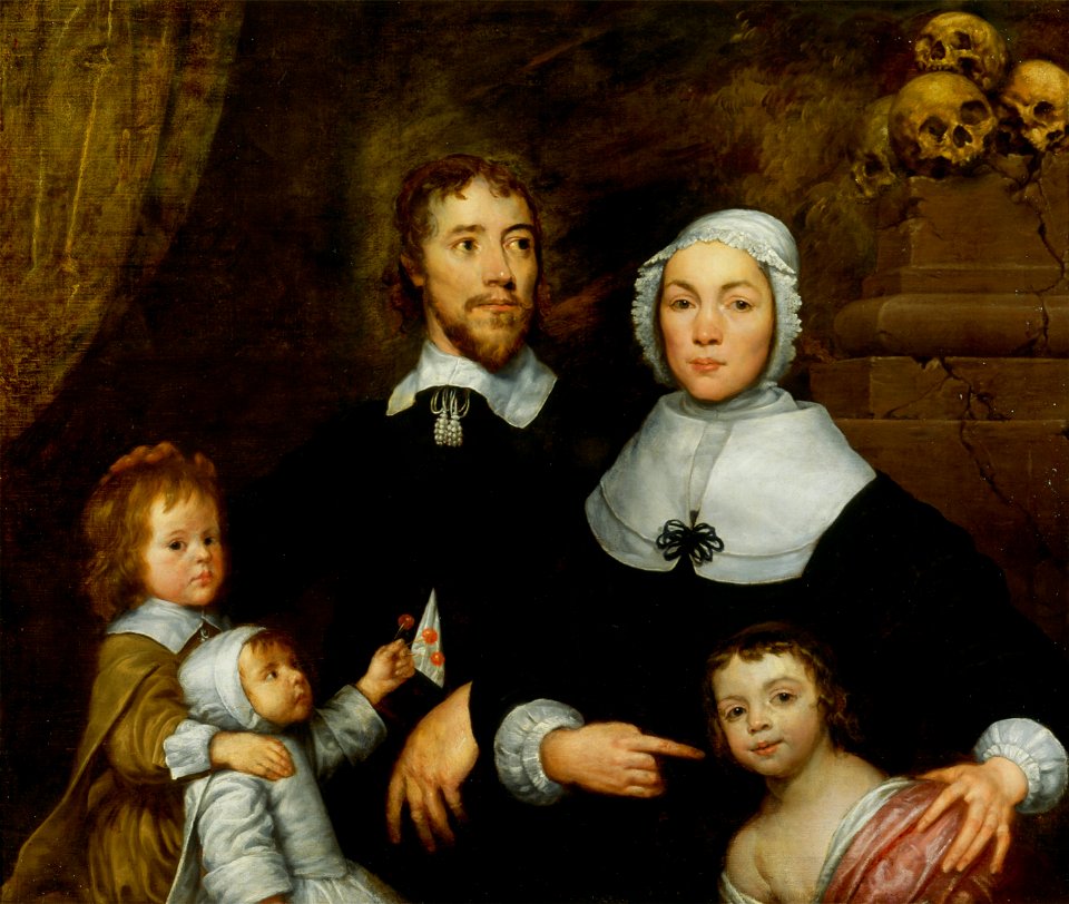 William Dobson - Portrait of a Family, Probably that of Richard Streatfeild - Google Art Project