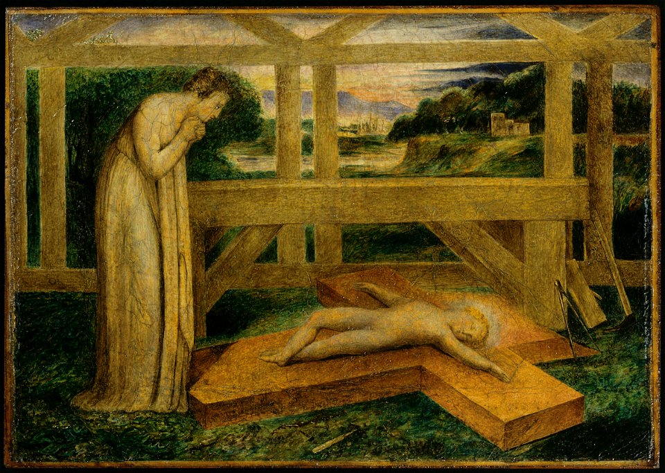 William Blake - The Christ Child Asleep on a Cross