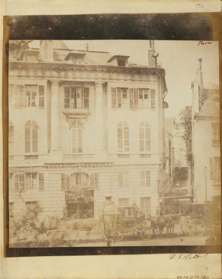 William Henry Fox Talbot (British - Carriages Before a Paris Residence. - Google Art Project