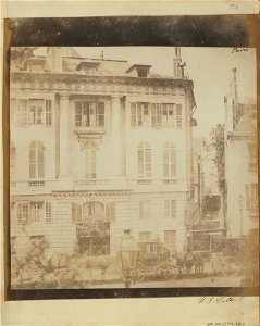 William Henry Fox Talbot (British - Carriages Before a Paris Residence. - Google Art Project