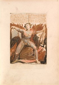 William Blake - The First Book of Urizen, Plate 17, 8. The Globe of Life Blood Trembled.... (Bentley 18) - Google Art Project