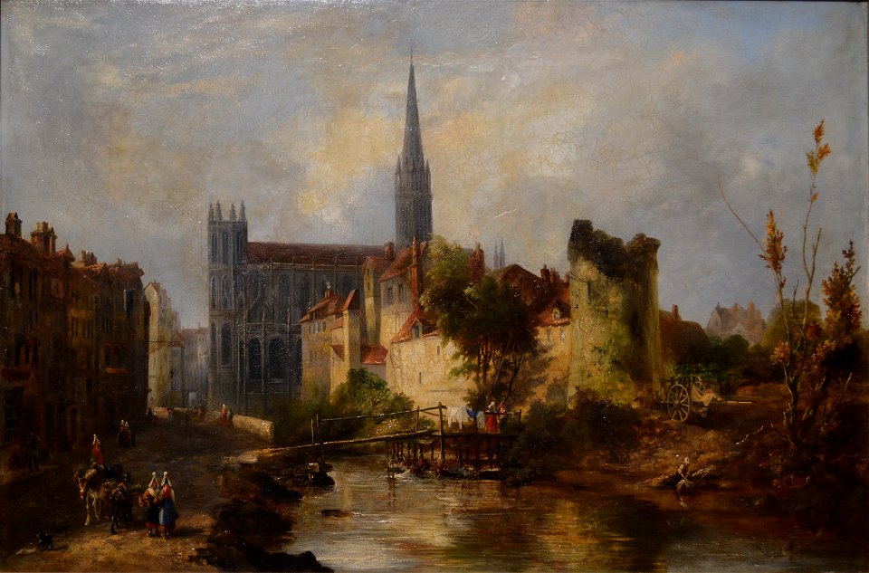 William Fowler - Vue de l eglise Saint-Pierre et de l Odon - Caen MBA inv. 395