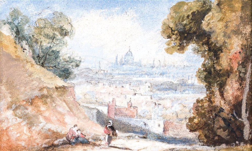 William George Jennings - London seen from the artist’s Hampstead home - circa 1810. 