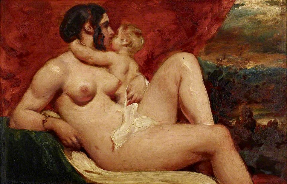 William Etty (1787-1849) - A Female Nude Embraced by a Small Child - 515511 - National Trust