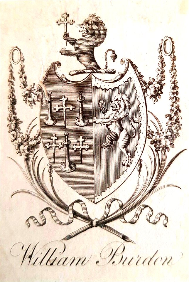 William Burdon armorial bookplate