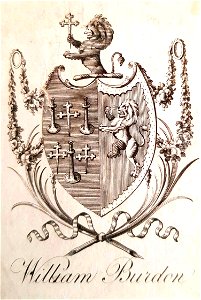 William Burdon armorial bookplate