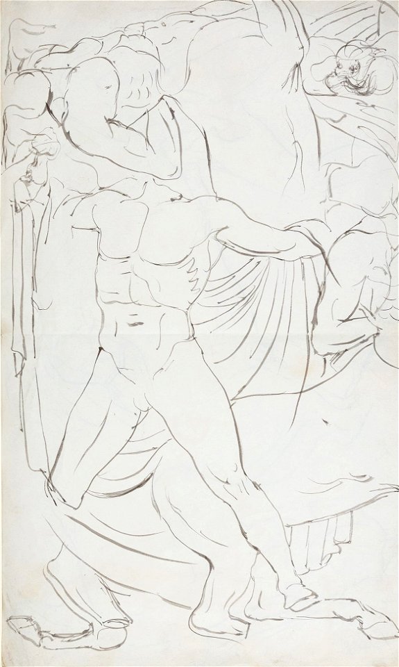 William Etty - Study from the Elgin Marbles - circa 1840
