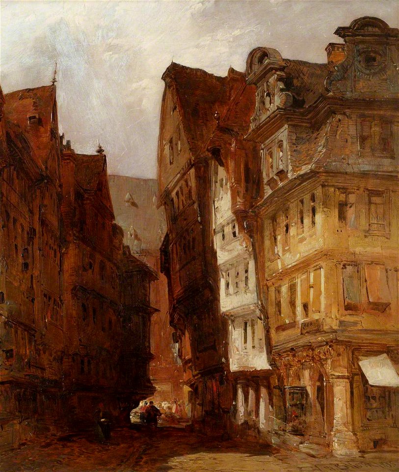 William Callow (1812-1908) - A Street Scene in France - 266920 - National Trust