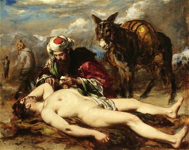 William Etty (1787-1849) - The Good Samaritan - 515512 - National Trust. Free illustration for personal and commercial use.