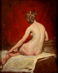 William Etty - Seated Female Nude - 53.422 - Rhode Island School of Design Museum