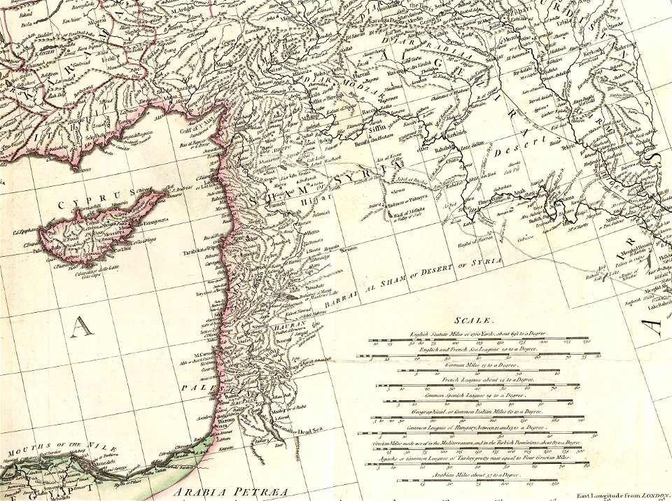 William Faden. Composite Mediterranean. 1785.F