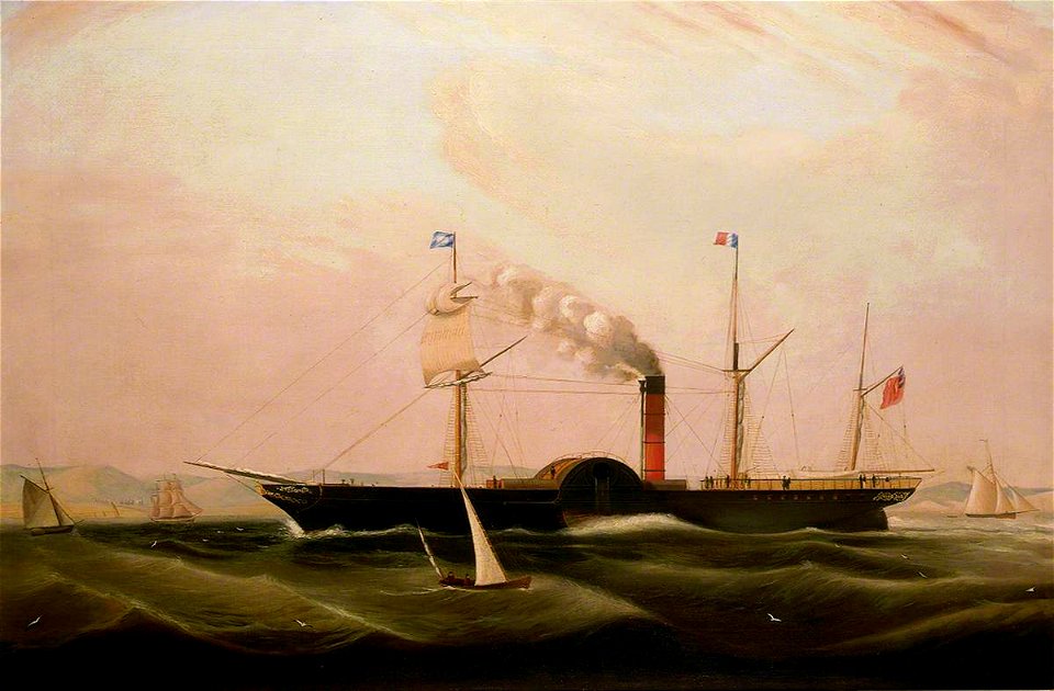 William Clark (1803-1883) (style of) - The Paddle Steamer 'City of London' - BHC2475 - Royal Museums Greenwich