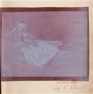 William Henry Fox Talbot (British - (Lady Elisabeth Feilding on Chinz Chair) - Google Art Project