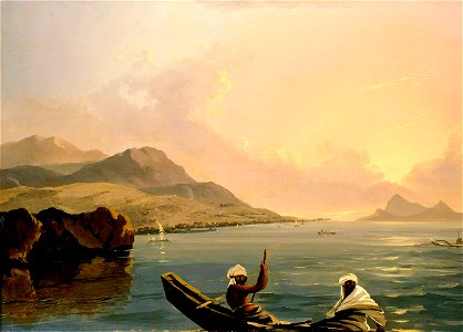 William Hodges, View of the Province of Oparree (Pare), Island of Otaheite, with part of the Island of Eimeo (Moorea)