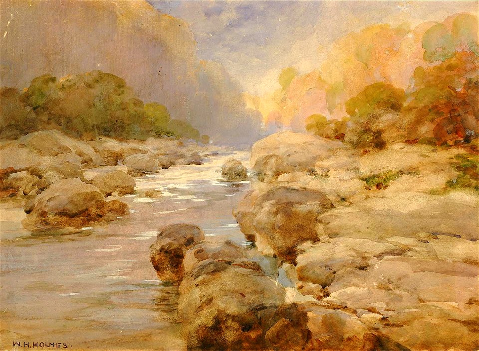 William Henry Holmes - Unmodified Rock Creek, about 1910 - 1930.12.9 - Smithsonian American Art Museum